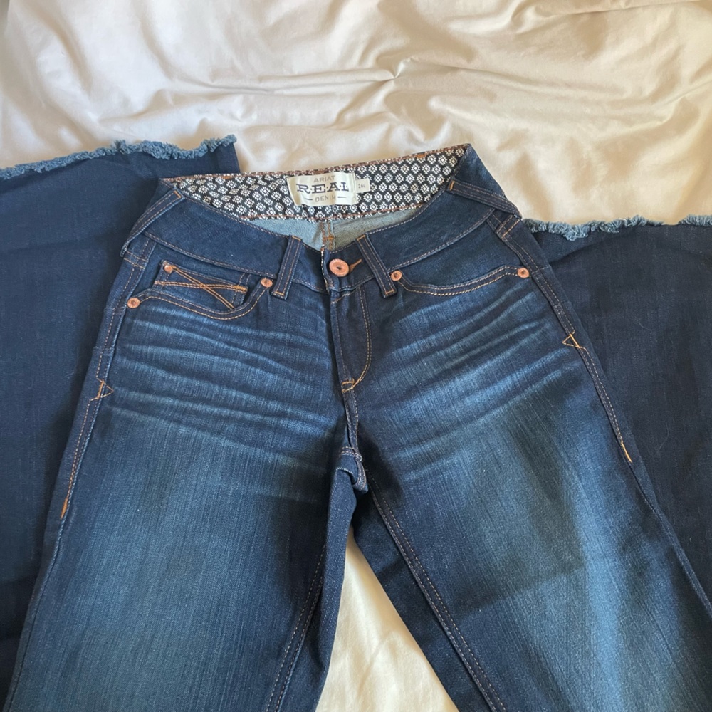 Ariat denim jeans flair pants